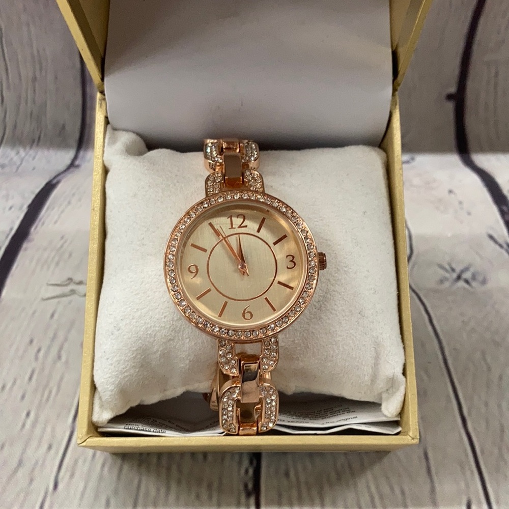 Rose gold watch